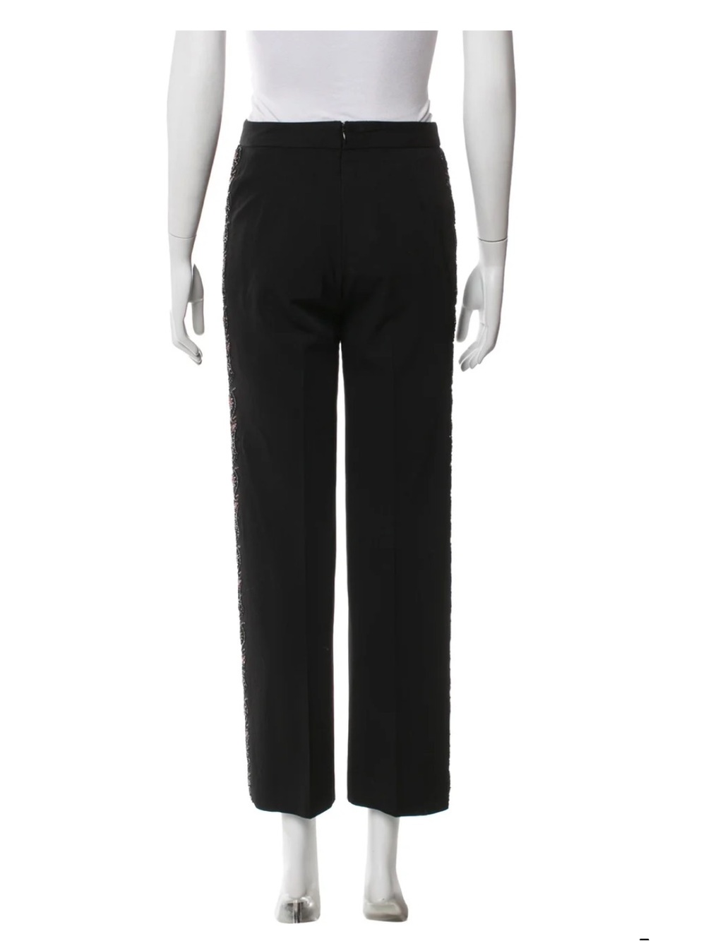 Oscar de la Renta Black Beaded Vintage Women's Dress Pants